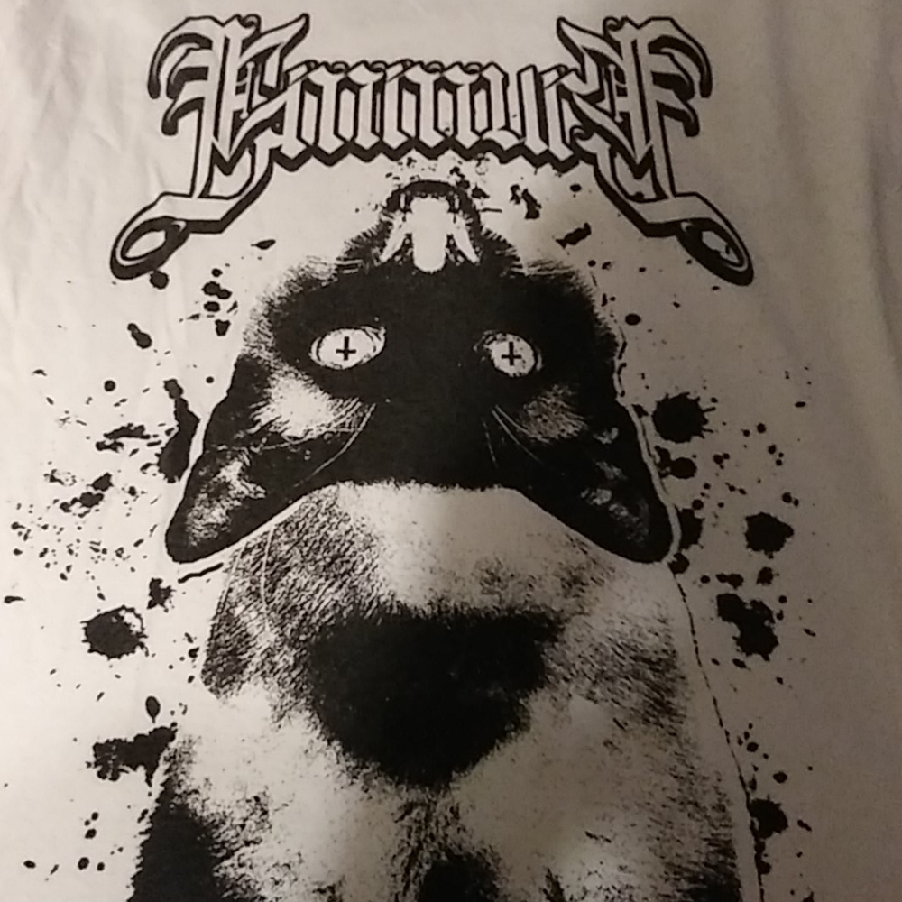 EMMURE POSSESSED CAT WHITE TSHIRT LARGE